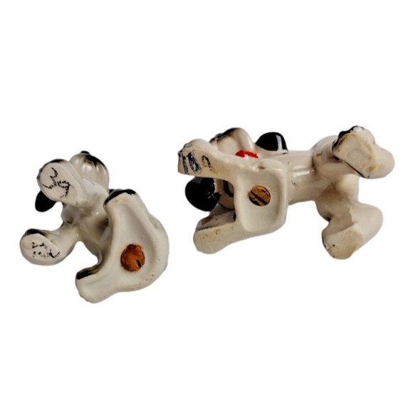 VTG Hound Puppies Salt Pepper Shakers Anthropomorphic Dog Cottagecore Ceramic - Picture 5 of 5
